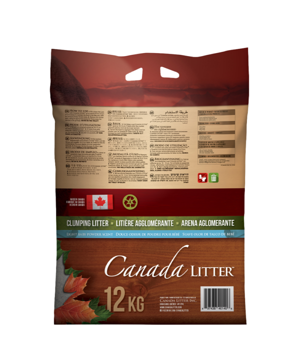 CANADA LITTER 12KG AGLOMERANTE - FRAGRÂNCIA TALCO DE BEBÉ - Image 2
