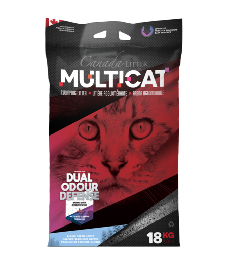 CANADA LITTER MULTICAT 18 KG AGLOMERANTE Fragrância Alpina - Dupla Defesa Anti-odor