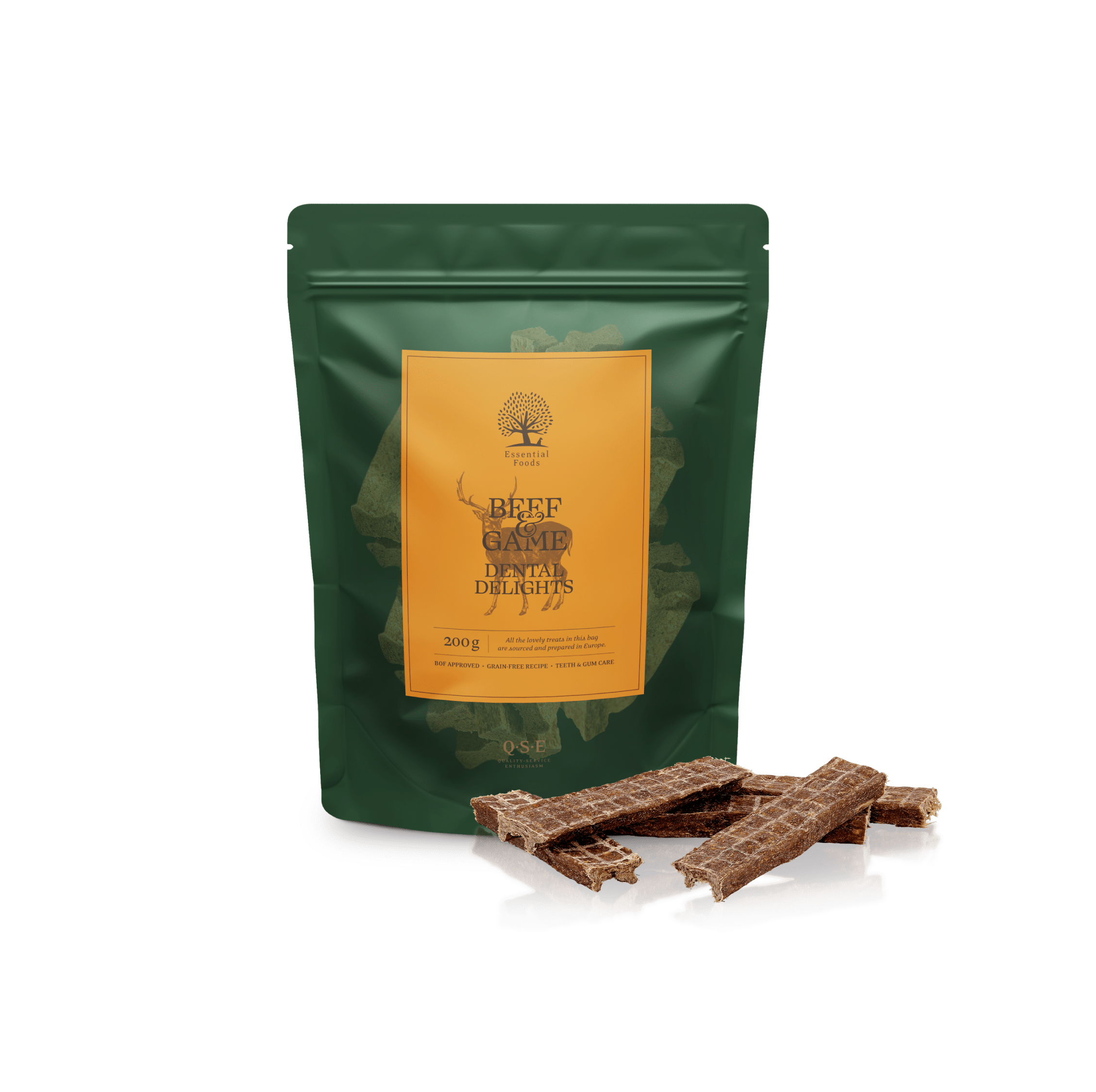 ESSENTIAL BEEF & GAME DENTAL DELIGHT 200G